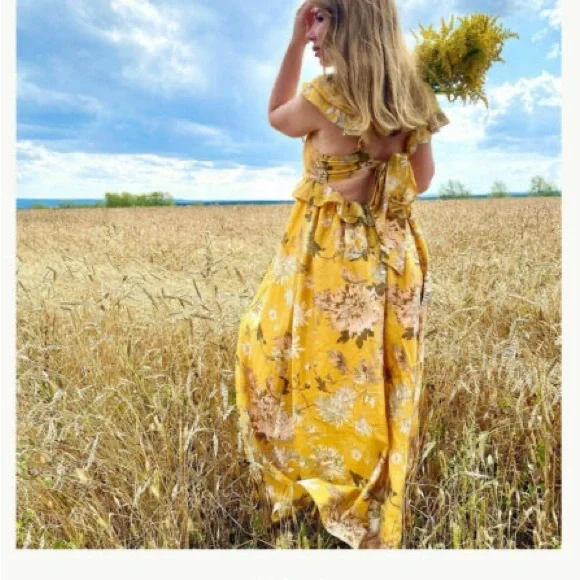 H&M Ruffled Yellow Dress - Picture 7 of 8